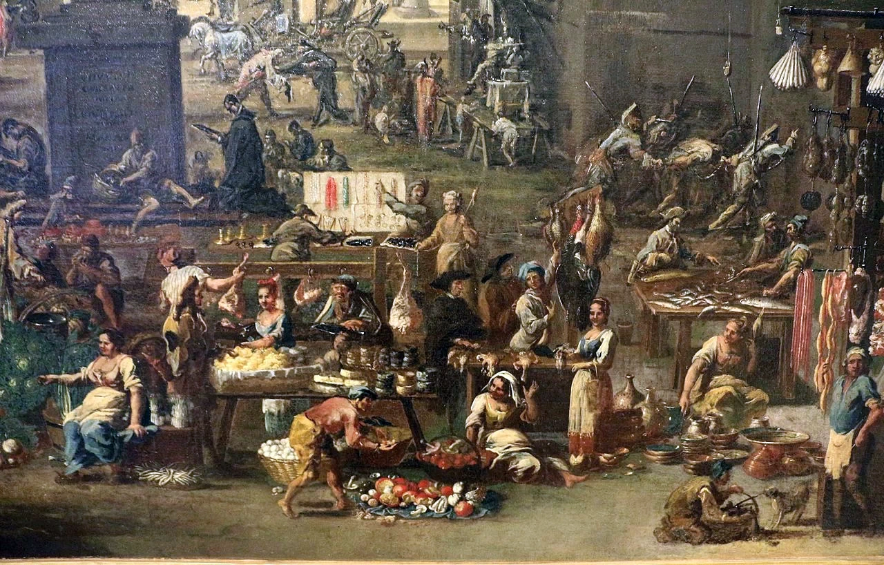 Mercato o il mercato del Verziere - Castello Sforzesco, Milano, dettaglio 4